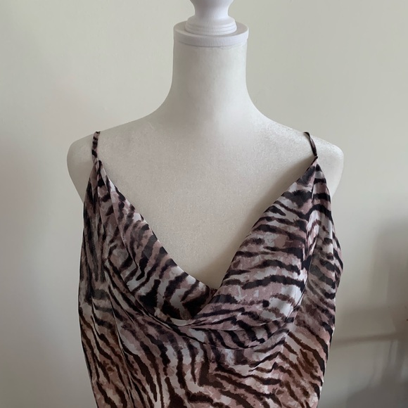 Zebra Print Midi Cocktail Dress - Picture 4 of 6